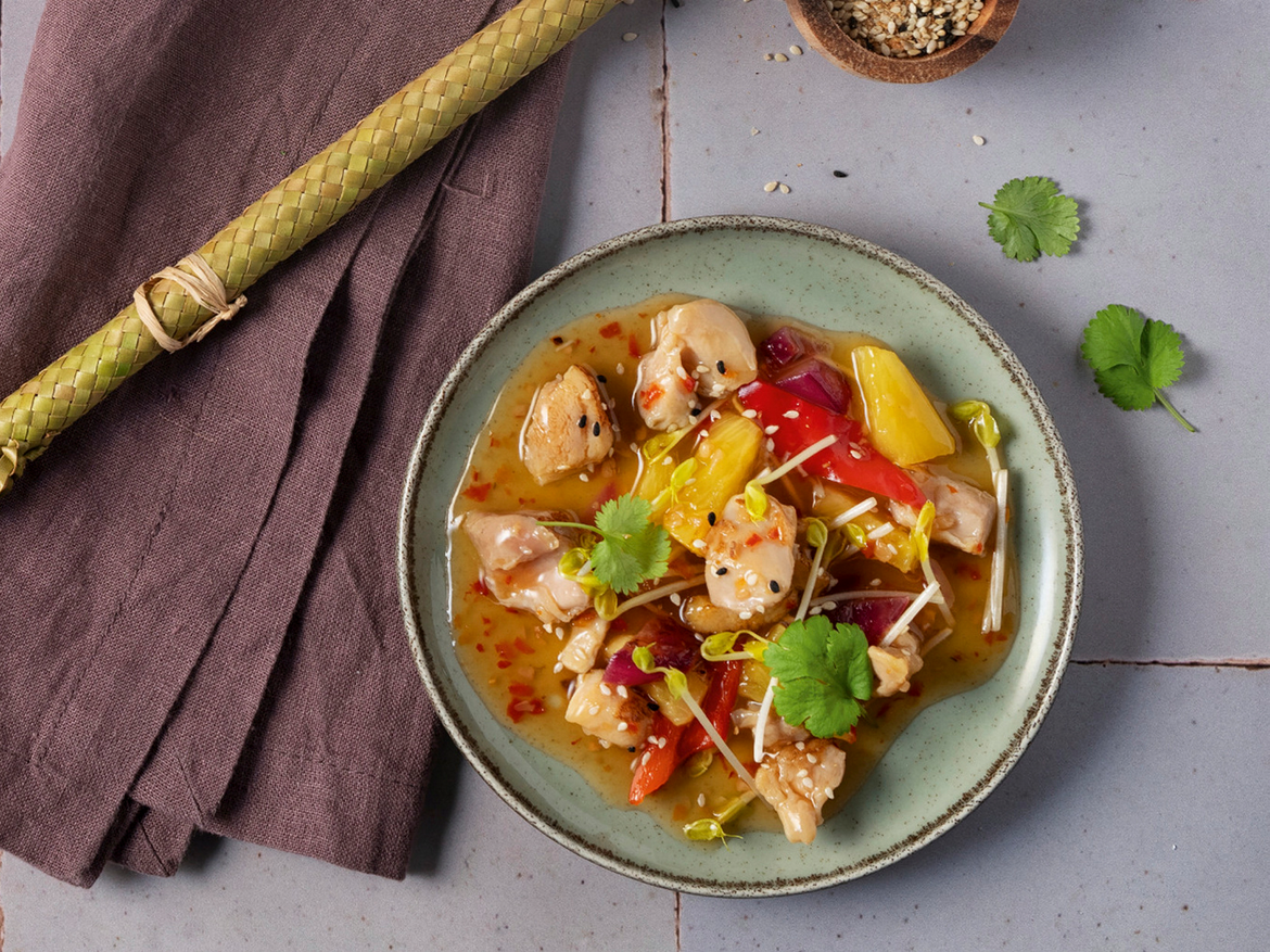 Hühnerfleisch Sweet & Sour