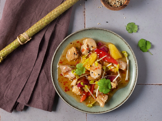 Hühnerfleisch Sweet & Sour