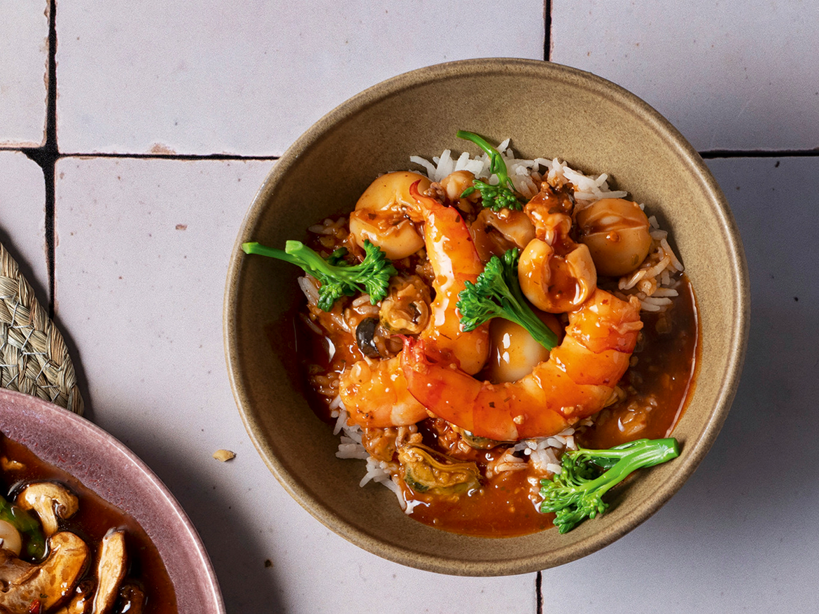 Meeresfrüchte Wok Thai-Style